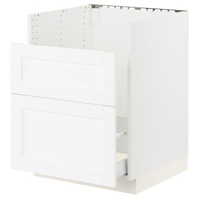 SEKTION / MAXIMERA Base cab f TALLSJÖN sink, white Enköping/white wood effect, 24x24x30 "