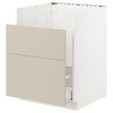 SEKTION / MAXIMERA Base cab f TALLSJÖN sink, white/Havstorp beige, 24x24x30 "