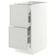 SEKTION / MAXIMERA Base cab with 2 fronts/3 drawers, white/Aspudden light gray, 15x24x30 "