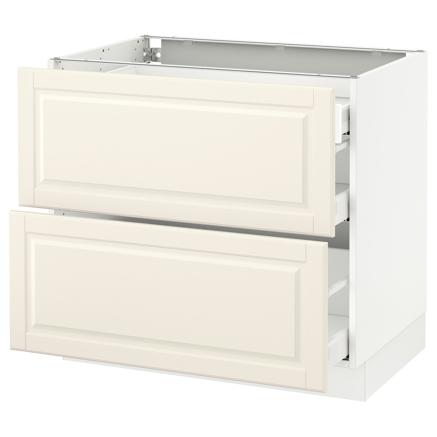 SEKTION / MAXIMERA base cab with 2 fronts/3 drawers, white/Bodbyn