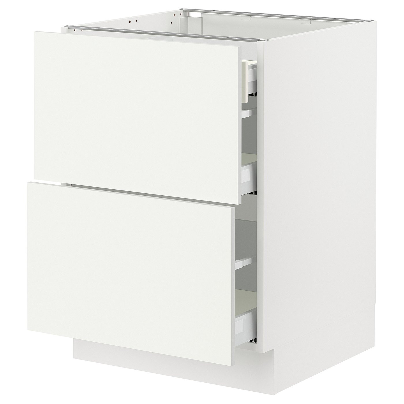 SEKTION / MAXIMERA base cab with 2 fronts/3 drawers, white