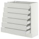 SEKTION / MAXIMERA Base cabinet 6 fronts/6 low drawers, white/Aspudden light gray, 30x15x30 "