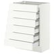 SEKTION / MAXIMERA Base cabinet 6 fronts/6 low drawers, white/Aspudden matte white, 24x15x30 "