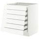 SEKTION / MAXIMERA Base cabinet 6 fronts/6 low drawers, white/Aspudden matte white, 30x24x30 "
