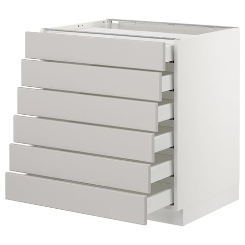 SEKTION white kitchen: 6 drawers, modern