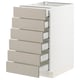 SEKTION / MAXIMERA Base cabinet/6 fronts/6 low drawers, white/Stensund beige, 18x24x30 "