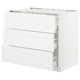 An ikea SEKTION kitchen cabinet in white with multiple drawers and a sleek, modern design.