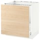 White ikea SEKTION kitchen cabinet with light ash fronts, sturdy & rectangular.