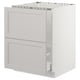 SEKTION kitchen cabinet, light grey, modern traditional design, square shape, white analytic finish.