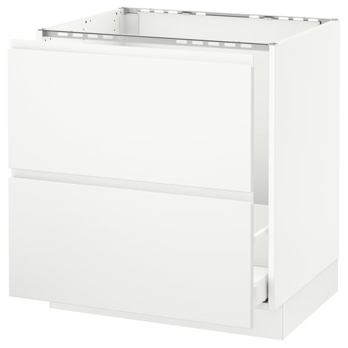 SEKTION white kitchen cabinet, sleek design, glossy finish, rectangular shape, with a drawer.