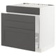 SEKTION / MAXIMERA Base cabinet f/sink & waste sorting, white/Axstad dark gray, 30x24x30 "