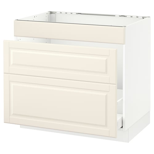 SEKTION kitchen cabinet, off-white with bevelled edges, sturdy frame, drawer front, modern classic design, smooth finish.
