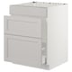 White SEKTION kitchen unit, modern design, light grey.
