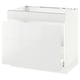 White SEKTION kitchen cabinet with high gloss modern design.