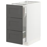 SEKTION / MAXIMERA Base cabinet for recycling, white/Axstad dark gray, 15x24x30 "