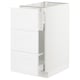 White SEKTION kitchen cabinet, rectangular with open top.