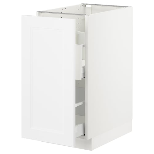 White ikea SEKTION kitchen cabinet, square, modern design.