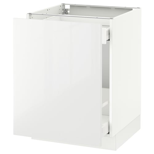 SEKTION white kitchen cabinet, modern design, glossy finish, rectangular.