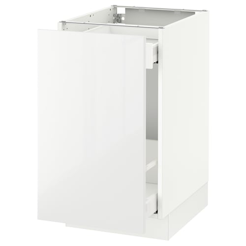 SEKTION kitchen unit in white with glossy finish and sleek design.