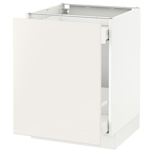 This image shows a white SEKTION kitchen cabinet with a smooth, rectangular design.