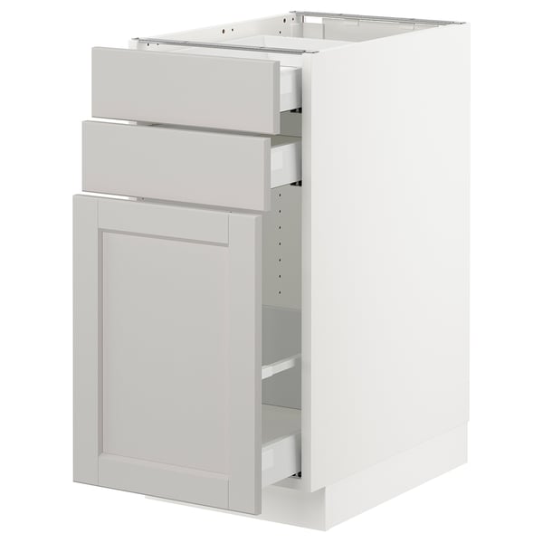 SEKTION kitchen cabinet, light grey, modern