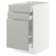SEKTION / MAXIMERA Base cabinet/p-out storage/2 drwrs, white/Havstorp light gray, 18x24x30 "