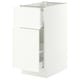 SEKTION / MAXIMERA Base cabinet/p-out storage/drawer, white/Aspudden matte white, 15x24x30 "