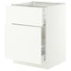 SEKTION / MAXIMERA Base cabinet/p-out storage/drawer, white/Aspudden matte white, 24x24x30 "