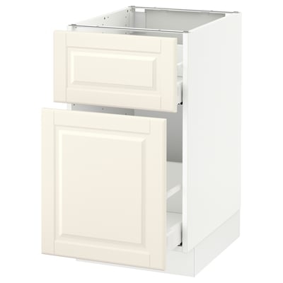 SEKTION off-white kitchen cabinet with drawer, traditional design.