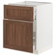 SEKTION / MAXIMERA Base cabinet/p-out storage/drawer, white Enköping/brown walnut effect, 24x24x30 "