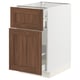 SEKTION / MAXIMERA Base cabinet/p-out storage/drawer, white Enköping/brown walnut effect, 18x24x30 "