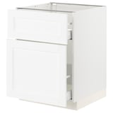 SEKTION / MAXIMERA Base cabinet/p-out storage/drawer, white Enköping/white wood effect, 24x24x30 "