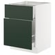SEKTION / MAXIMERA Base cabinet/p-out storage/drawer, white/Havstorp deep green, 24x24x30 "