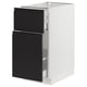 SEKTION / MAXIMERA Base cabinet/p-out storage/drawer, white/Upplöv matte anthracite, 15x24x30 "