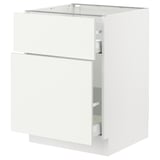 SEKTION / MAXIMERA Base cabinet/p-out storage/drawer, white/Vallstena white, 24x24x30 "