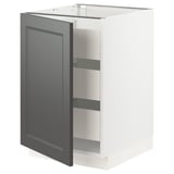 SEKTION / MAXIMERA Base cabinet w/1 door & 3 drawers, white/Axstad dark gray, 21x24x30 "