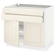 SEKTION / MAXIMERA Base cabinet w 2 doors/2 drawers, white/Bodbyn off-white, 36x24x30 "