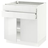 SEKTION / MAXIMERA Base cabinet w 2 doors/2 drawers, white/Ringhult white, 30x24x30 "