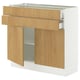 SEKTION / MAXIMERA Base cabinet w 2 doors/2 drawers, white/Sinarp oak veneer, 36x15x30 "