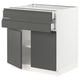 SEKTION / MAXIMERA Base cabinet w 2 doors/2 drawers, white/Voxtorp dark gray, 30x24x30 "