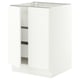 SEKTION / MAXIMERA Base cabinet w 2 doors/3 drawers, white/Aspudden matte white, 24x24x30 "