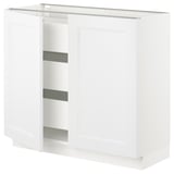 SEKTION / MAXIMERA Base cabinet w 2 doors/3 drawers, white/Axstad matte white, 36x15x30 "
