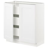 SEKTION / MAXIMERA Base cabinet w 2 doors/3 drawers, white/Axstad matte white, 30x15x30 "
