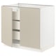 SEKTION / MAXIMERA Base cabinet w 2 doors/3 drawers, white/Havstorp beige, 36x24x30 "