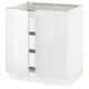 SEKTION / MAXIMERA Base cabinet w 2 doors/3 drawers, white/Ringhult white, 30x24x30 "