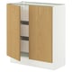 SEKTION / MAXIMERA Base cabinet w 2 doors/3 drawers, white/Sinarp oak veneer, 30x15x30 "