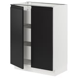 SEKTION / MAXIMERA Base cabinet w 2 doors/3 drawers, white/Upplöv matte anthracite, 24x15x30 "