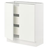 SEKTION / MAXIMERA Base cabinet w 2 doors/3 drawers, white/Vallstena white, 30x15x30 "