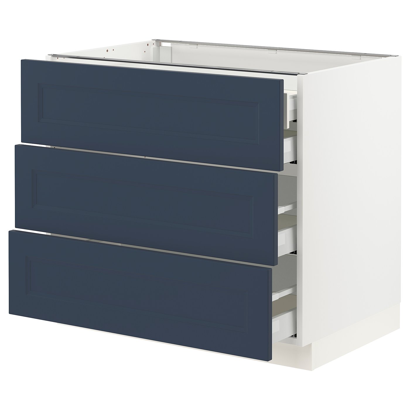 SEKTION / MAXIMERA base cabinet w 3 fronts/4 drawers, white Axstad