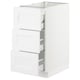 SEKTION white kitchen cabinet with modern pull-out drawers.